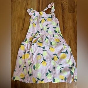 Lemon Print Pink Dress